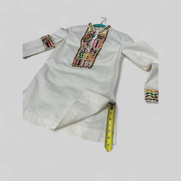 TORY BURCH Mandarin Embellished LS TORY TUNIC Size 0 New with Tags $450 - Picture 14 of 16